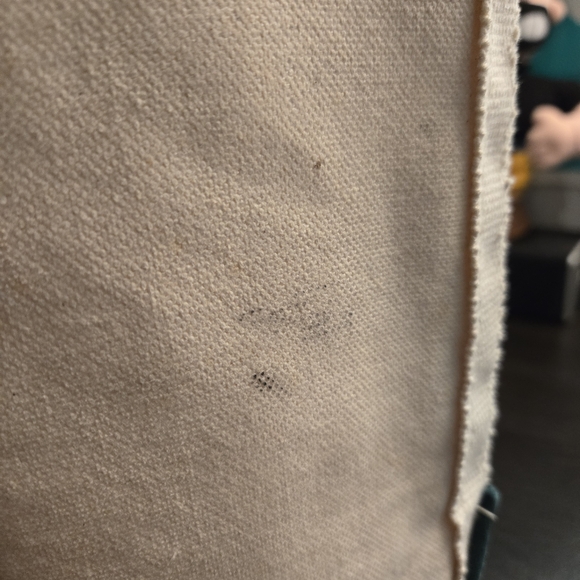 Vintage L.L. Bean Boat And Tote Bag Canvas Cream & Green - Picture 4 of 5